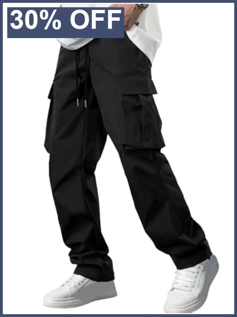 Men's Lightweight Cargo Pants Tactical Work Hiking Joggers with Pockets